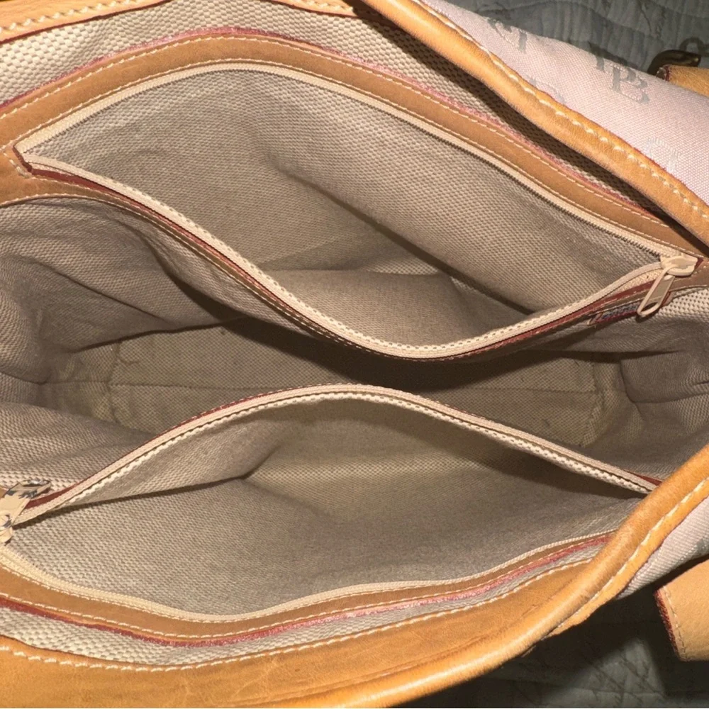 Vintage Pink and Tan Dooney and Burke Designer Tote Bag - Picture 6 of 8